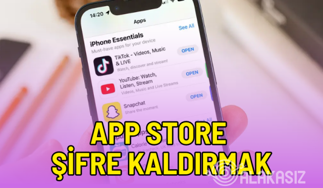 App Store uygulama indirirken şifre kaldırma