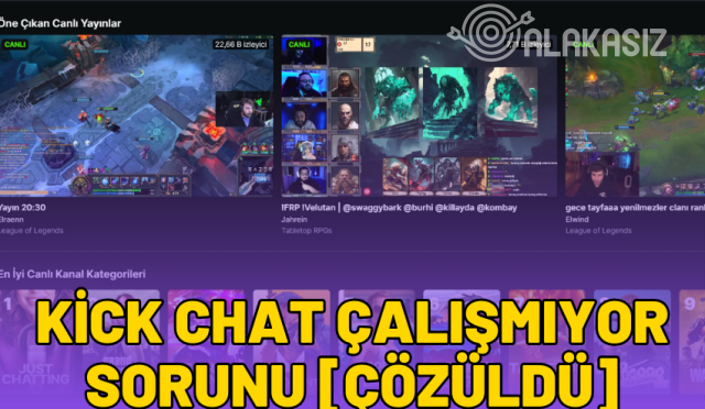 kick chat çalışmıyor