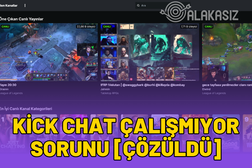 Kick Chat Çalışmıyor [ÇÖZÜLDÜ] 2024