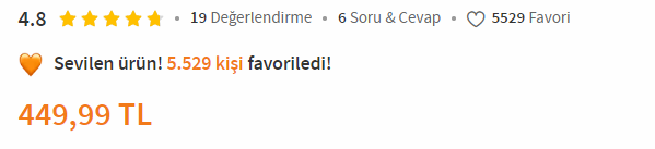 trendyol ürünün kaç adet satıldığını görmek