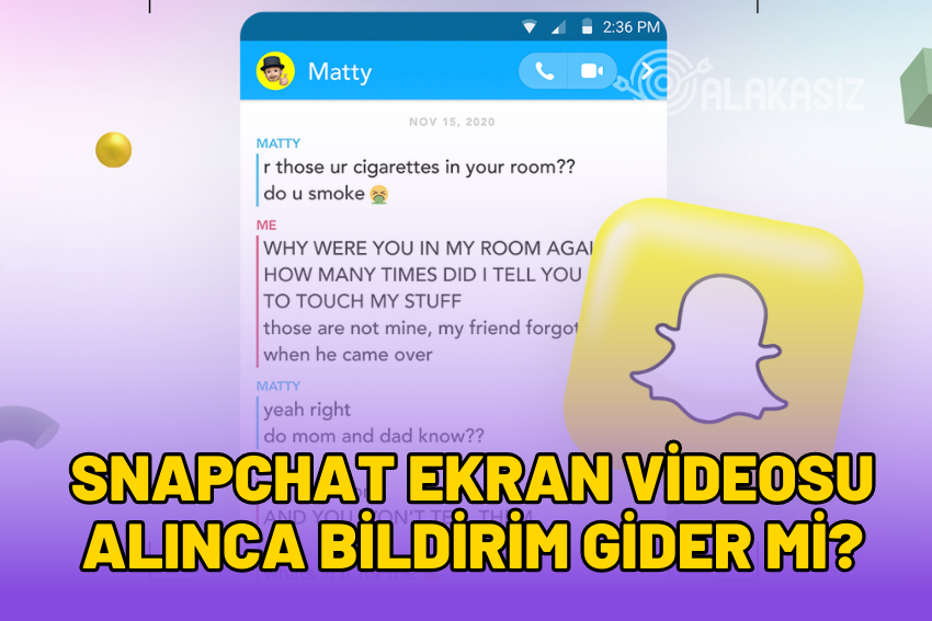 Snapchat Ekran Videosu Alınca Bildirim Gidiyor mu?