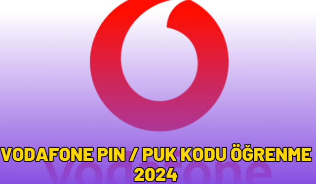 vodafone pin / puk kodu öğrenme