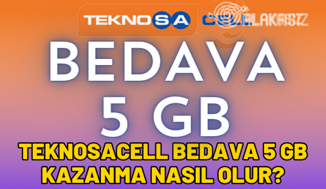 Teknosacell Bedava İnternet Kazanma 2024 (5 GB Kazanma)