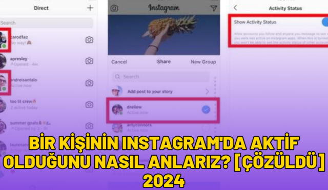 bir kişinin instagram'da aktif olduğunu nasıl anlarız