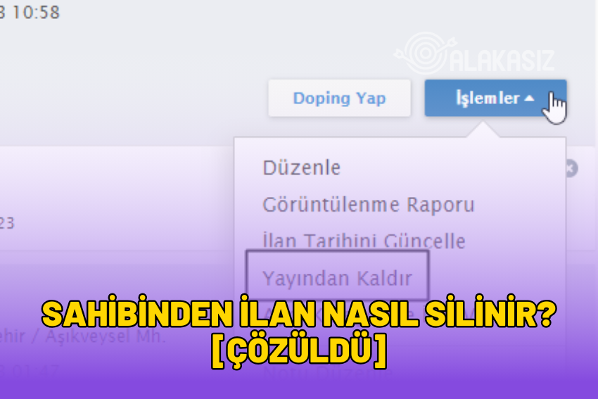 Sahibinden İlan Nasıl Silinir? [ÇÖZÜLDÜ] 2024