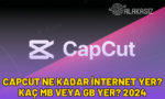 capcut ne kadar internet yer