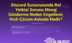Discord Sunucusunda Rol Yetkisi Sorunu Mesaj Gönderme Neden Engellenir, Hızlı Çözüm Aslında Nedir?