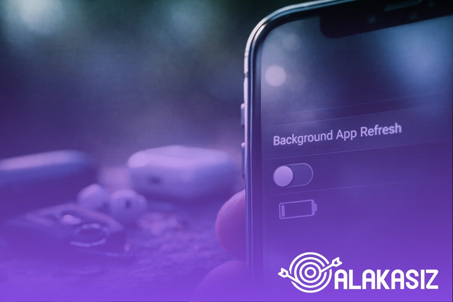 Pil tasarrufu ayarları açık iPhone görünümü
