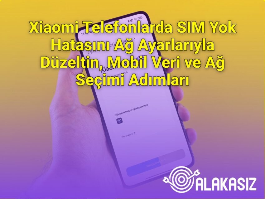 Xiaomi Telefonlarda SIM Yok Hatasını Ağ Ayarlarıyla Düzeltin, Mobil Veri ve Ağ
Seçimi Adımları