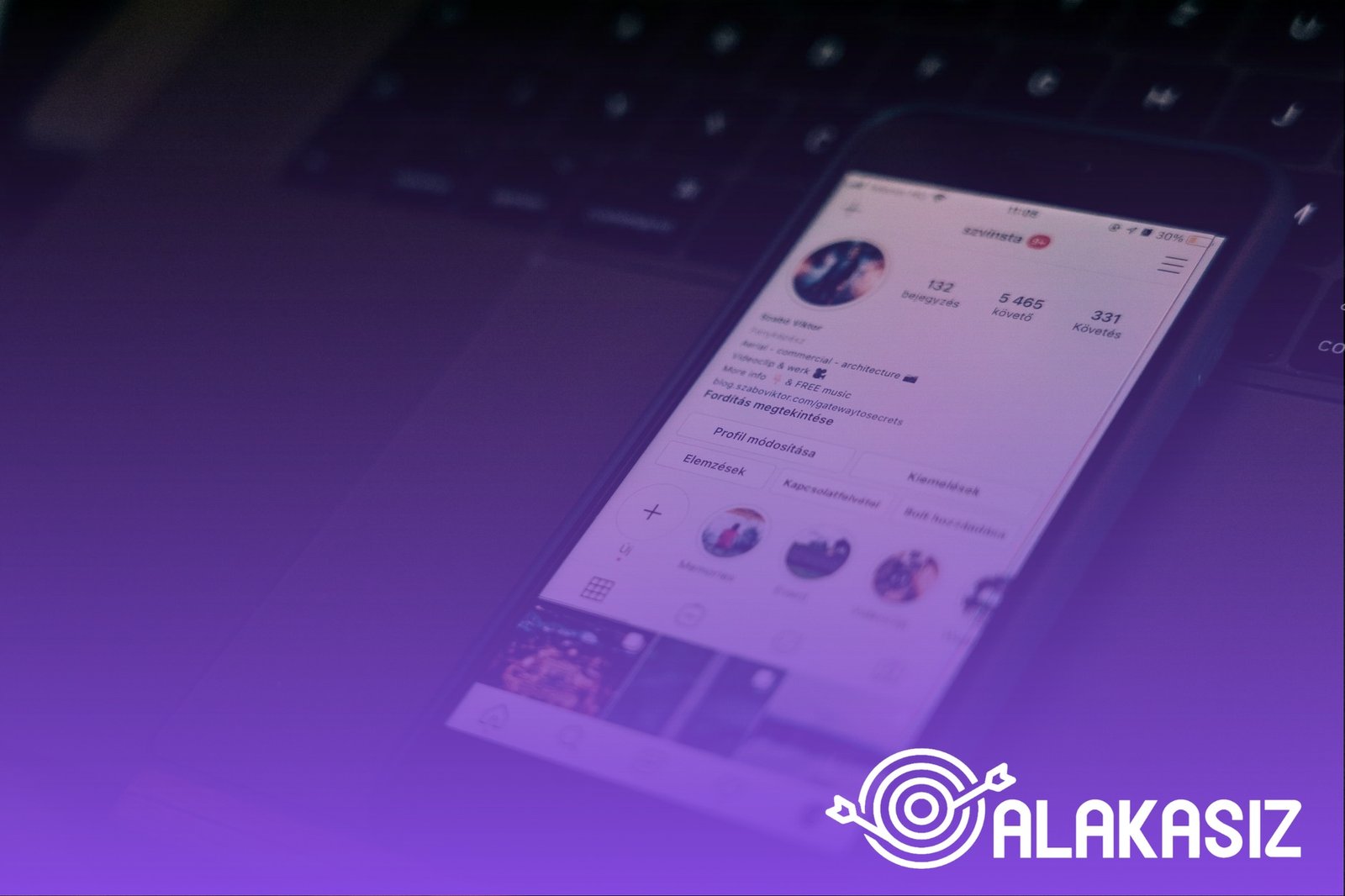 Instagram’da hikâyede link gösterilmeyen hesap ayarları ekranı